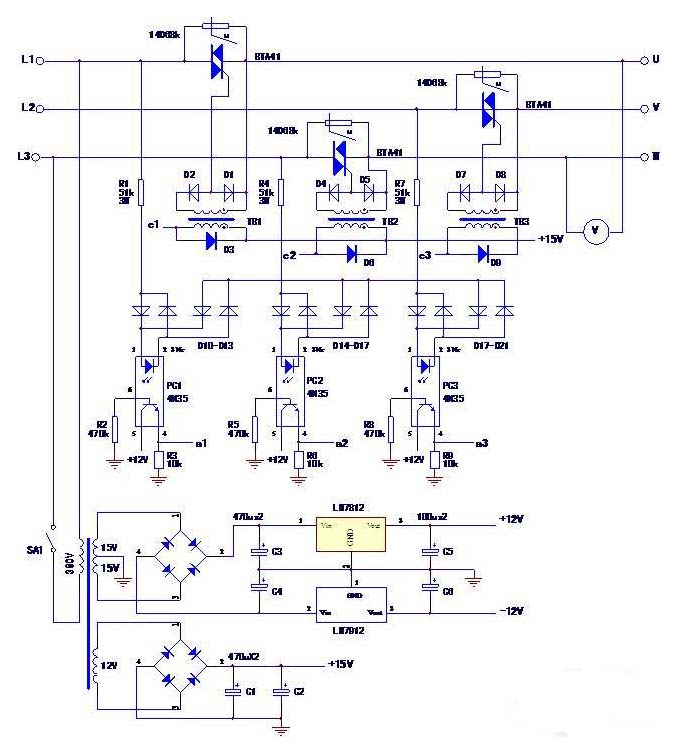 力矩電機控製器原理圖